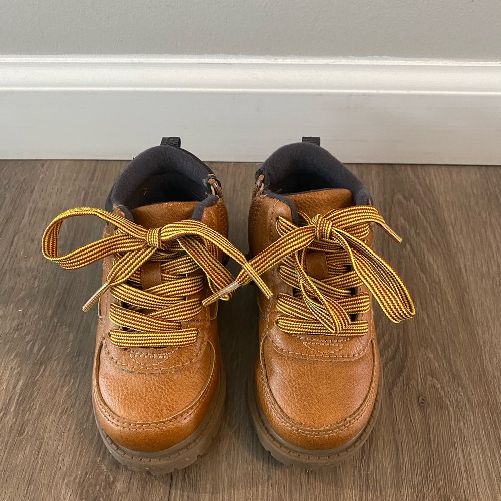 Carter's Brown Kids Boots with Yellow Laces